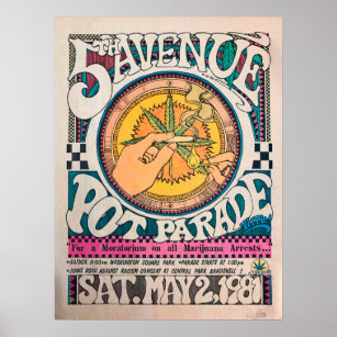 Historical Legalize It Pot Parade Weed Poster