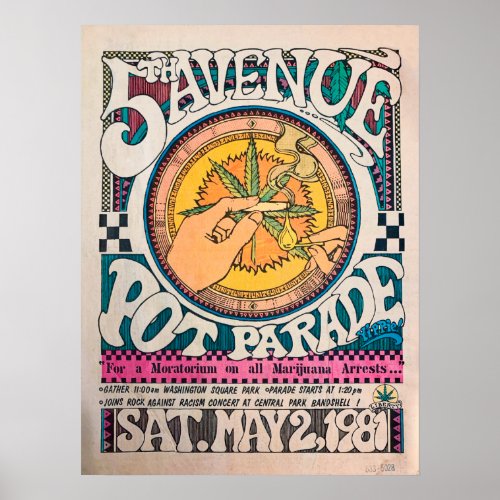 Historical Legalize It Pot Parade Weed Poster