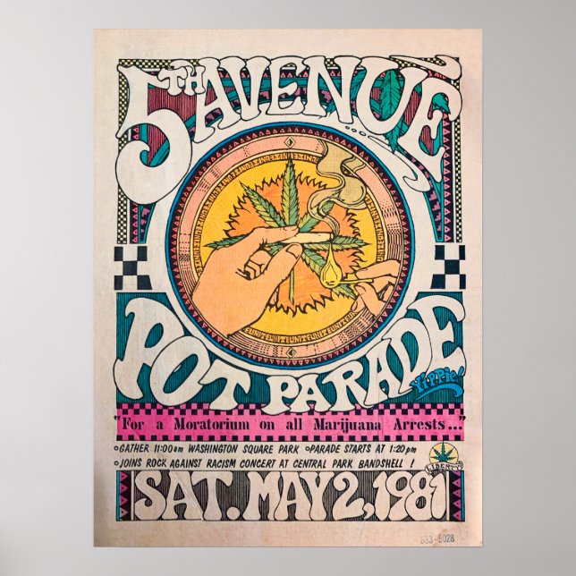 Historical Legalize It Pot Parade Weed Poster (Front)