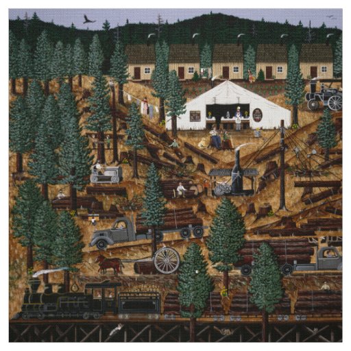 Historical Logging Camp Fabric