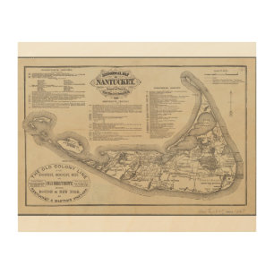 Historical Map of Nantucket Wall Art
