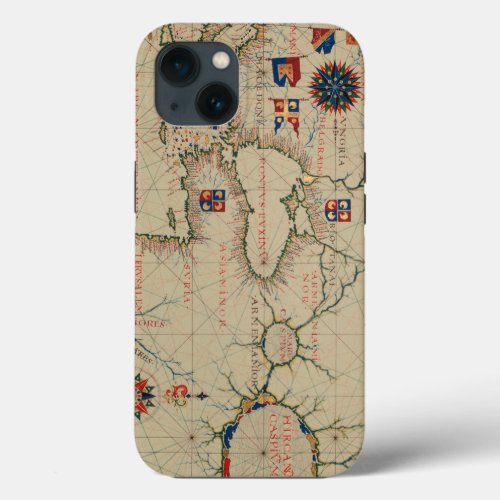 Historical Map of the Caucasus_ Heavy Duty iPhone 13 Case