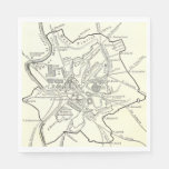 [ Thumbnail: Historical Map of The City of Rome Napkin ]