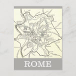 [ Thumbnail: Historical Map of The City of Rome Postcard ]