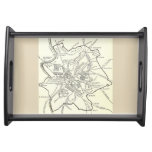 [ Thumbnail: Historical Map of The City of Rome Serving Tray ]