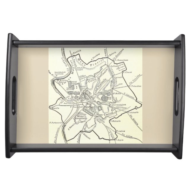 Historical Map of the City of Rome Serving Tray (Front)