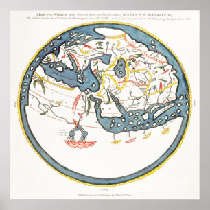 Historical map of the Indian Ocean Poster