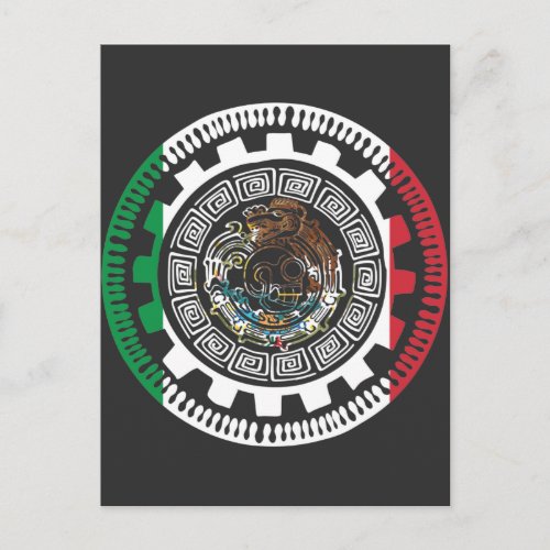 Historical Mexican Aztec Mexico Maya Calendar Postcard