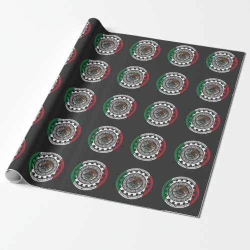 Historical Mexican Aztec Mexico Maya Calendar Wrapping Paper
