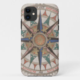 Historical Nautical Compass (1543) iPhone 11 Case