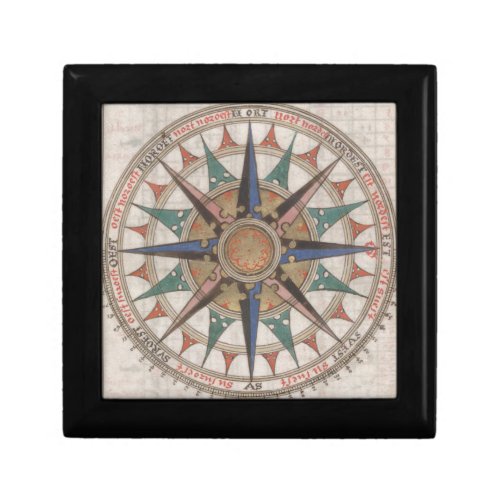 Historical Nautical Compass 1543 Jewelry Box