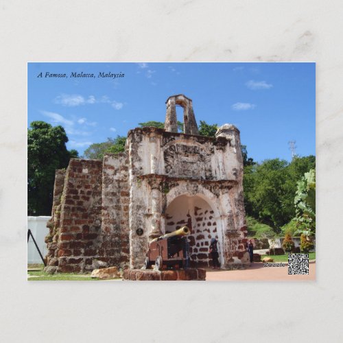 Historical place in Malaysia A Famosa Postcard