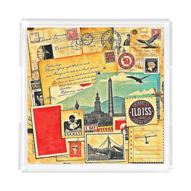 Historical Postal Journey Acrylic Tray (Front)