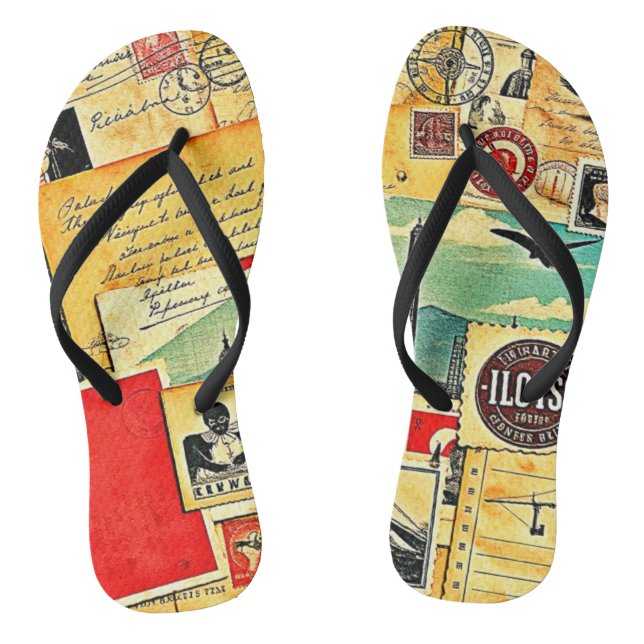 Historical Postal Journey Flip Flops (Footbed)