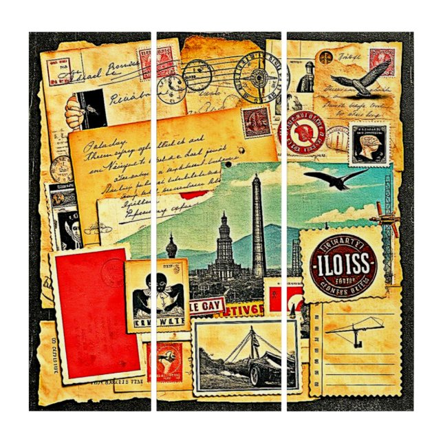 Historical Postal Journey Triptych (Front)