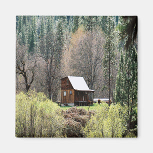 Historical Potato Creek Log Cabin..... Magnet