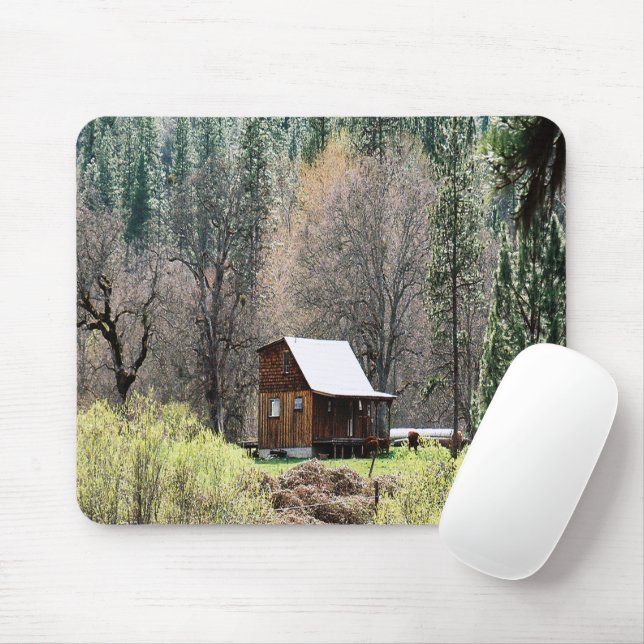 Historical Potato Creek Log Cabin..... Mouse Pad (With Mouse)