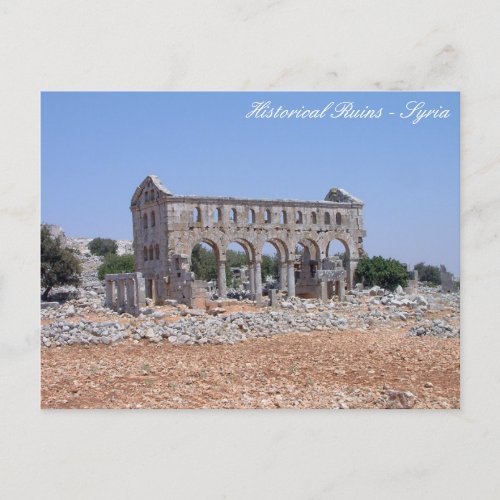 Historical Ruins Old Buildings  Syria Postcard