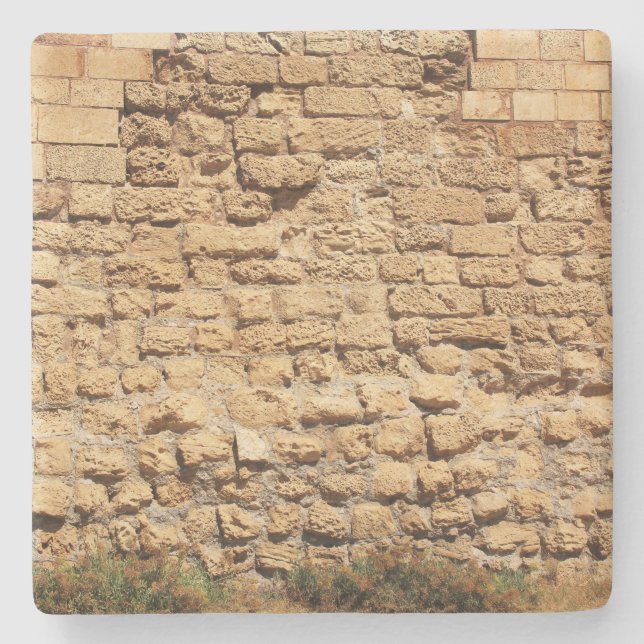 Historical Ruins -- Wall in Israel Square Coaster (Front)