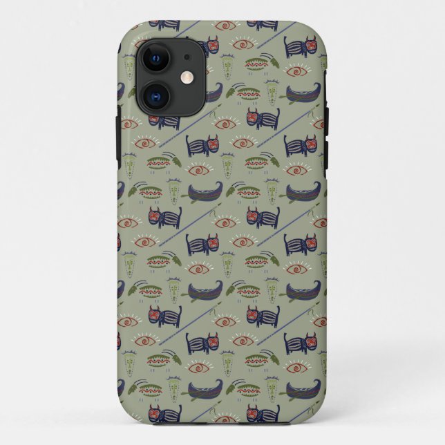 Historical Symbols Abstract Pattern Case-Mate iPhone Case (Back)