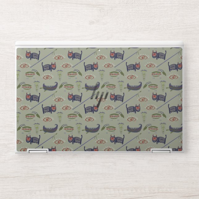 Historical Symbols Abstract Pattern HP Laptop Skin (Front)