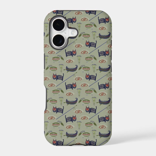 Historical Symbols Abstract Pattern Iphone Case (Back)