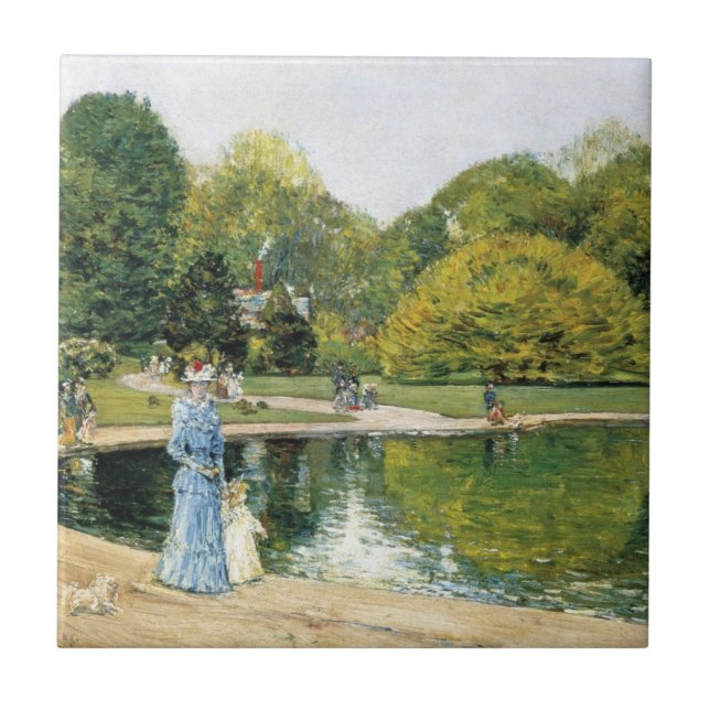 Historical View of Central Park (New York) Ceramic Tile (Front)