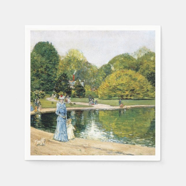 Historical View of Central Park (New York) Napkins (Front)