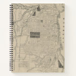 [ Thumbnail: Historical, Vintage Map of Toronto, Canada Notebook ]
