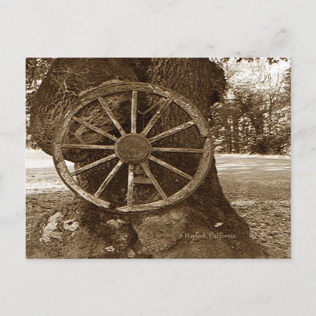 Historical Wagon Wheel Postcard (Front)