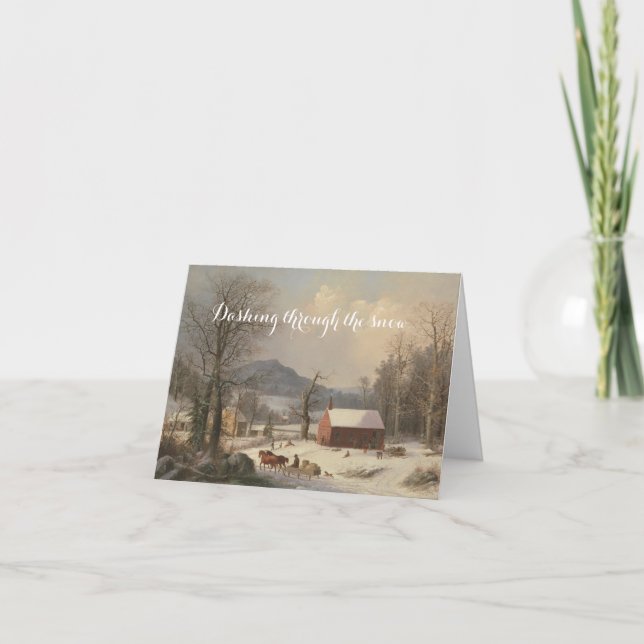 Historical Winter Scenery Christmas Card (Front)