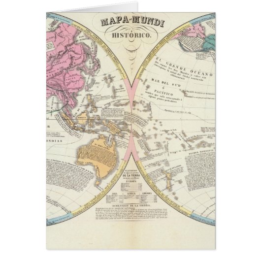 Historical World Map 3 Cards (Front)