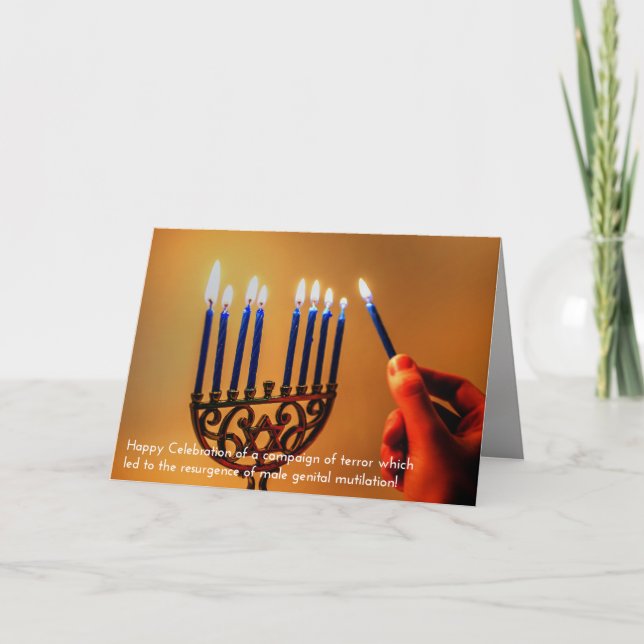 Historically Accurate Holiday Cards: Hanukkah (Front)