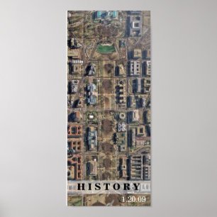 HISTORY: Aerial view of Obama Inauguration in DC Poster