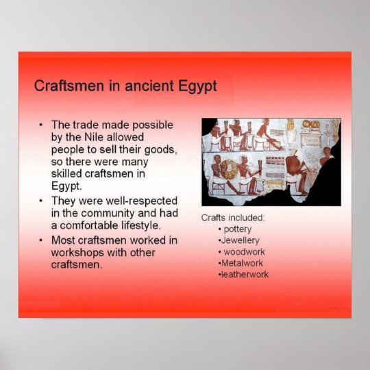History, ancient Egypt, Craftsmen Poster Zazzle