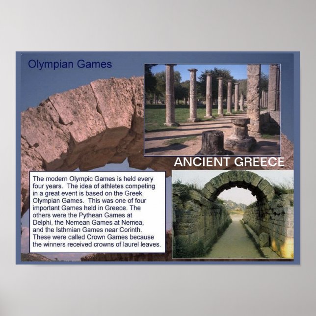 History, Ancient Greece, Olympian Games Poster (Front)