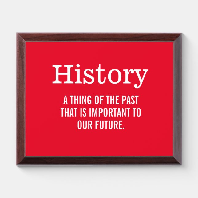 History Award Plaque (Horizontal)