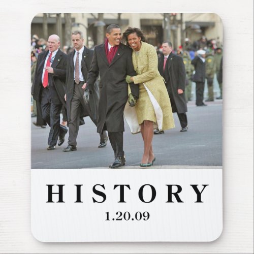 HISTORY Barack and Michelle Obama Inauguration Mouse Pad