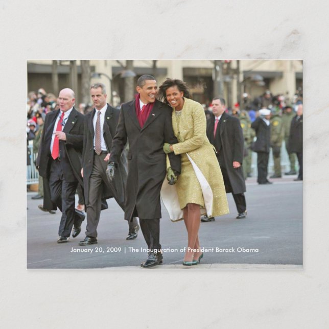 HISTORY: Barack and Michelle Obama Inauguration Postcard (Front)