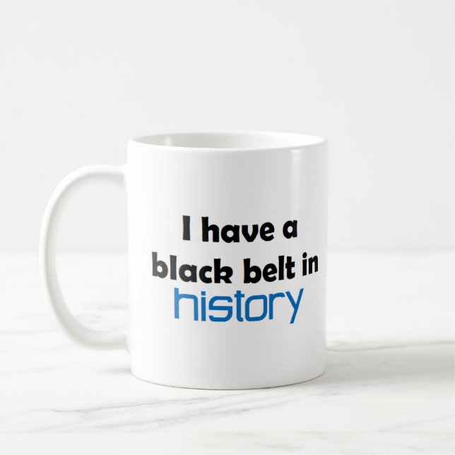 History black belt coffee mug (Left)