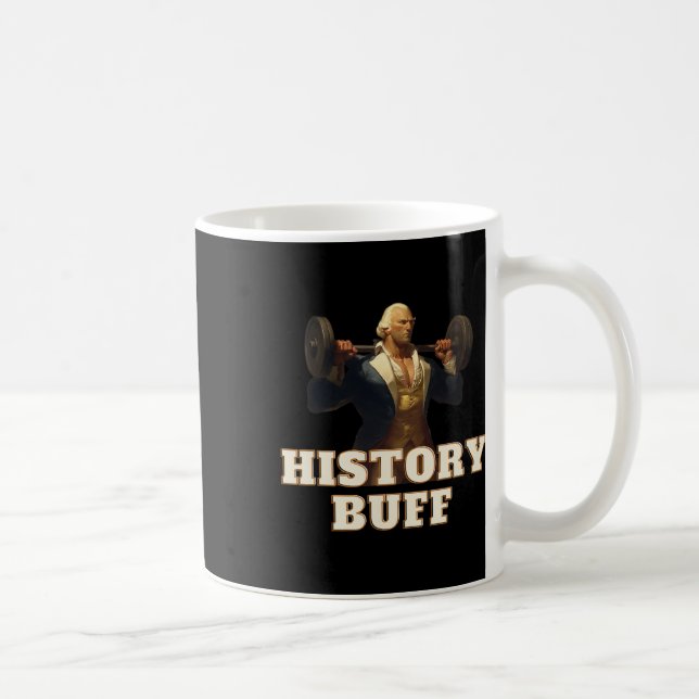 History Buff George Washington 4th Of July Gym Wor Coffee Mug (Right)