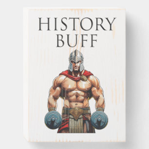 History Buff Roman Centurion Wooden Box Sign