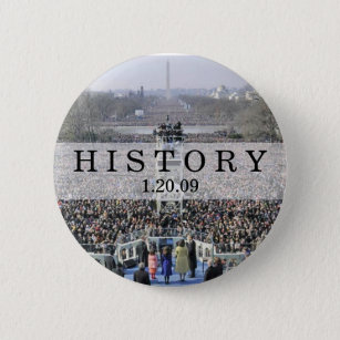 HISTORY: Crowd at Inauguration Ceremony Button