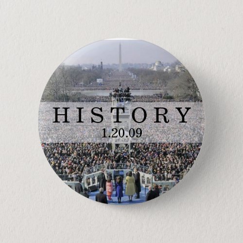 HISTORY Crowd at Inauguration Ceremony Button