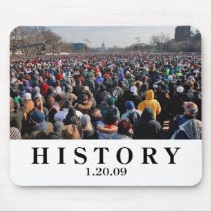 HISTORY: Crowd at Obama Inauguration Mouse Pad