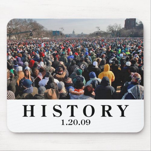 HISTORY Crowd at Obama Inauguration Mouse Pad