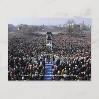 HISTORY: Crowd at Obama's Inauguration Postcard
