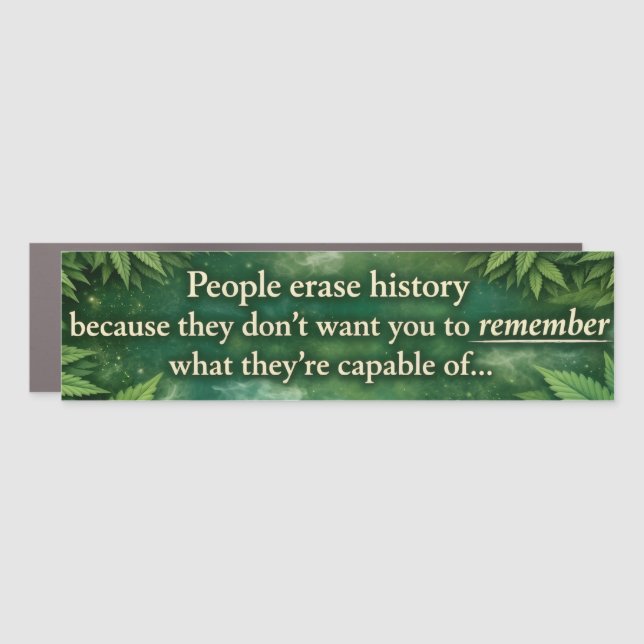 History Erasure Car Magnet (Front)