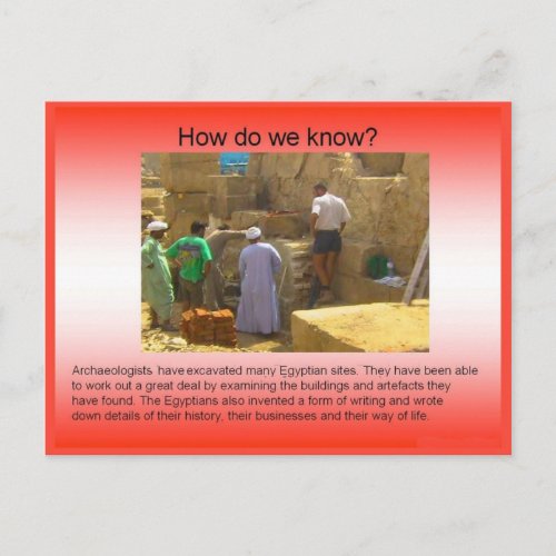 History Evidence Archaeology Postcard