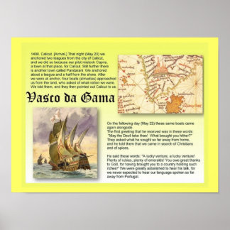 History, Explorers, Vasco da Gama Poster